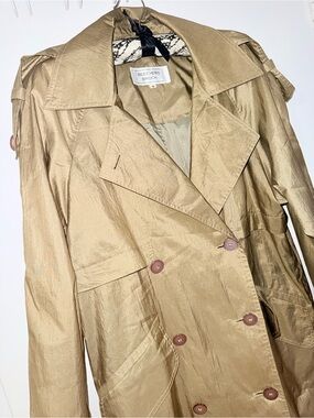 Beechers Brook double-breasted metallic trench coat
